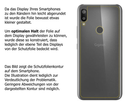 dipos Displayschutz für Gigaset GS190 Rückseite, mattierte Oberfläche, robuste Festigkeit und perfekte Passform