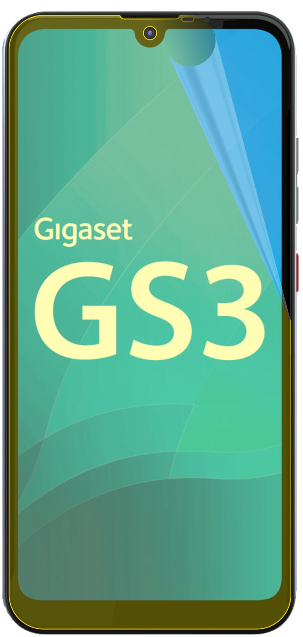 dipos Displayschutz für Gigaset GS3, transparente Oberfläche, geringe Dicke und perfekte Passform