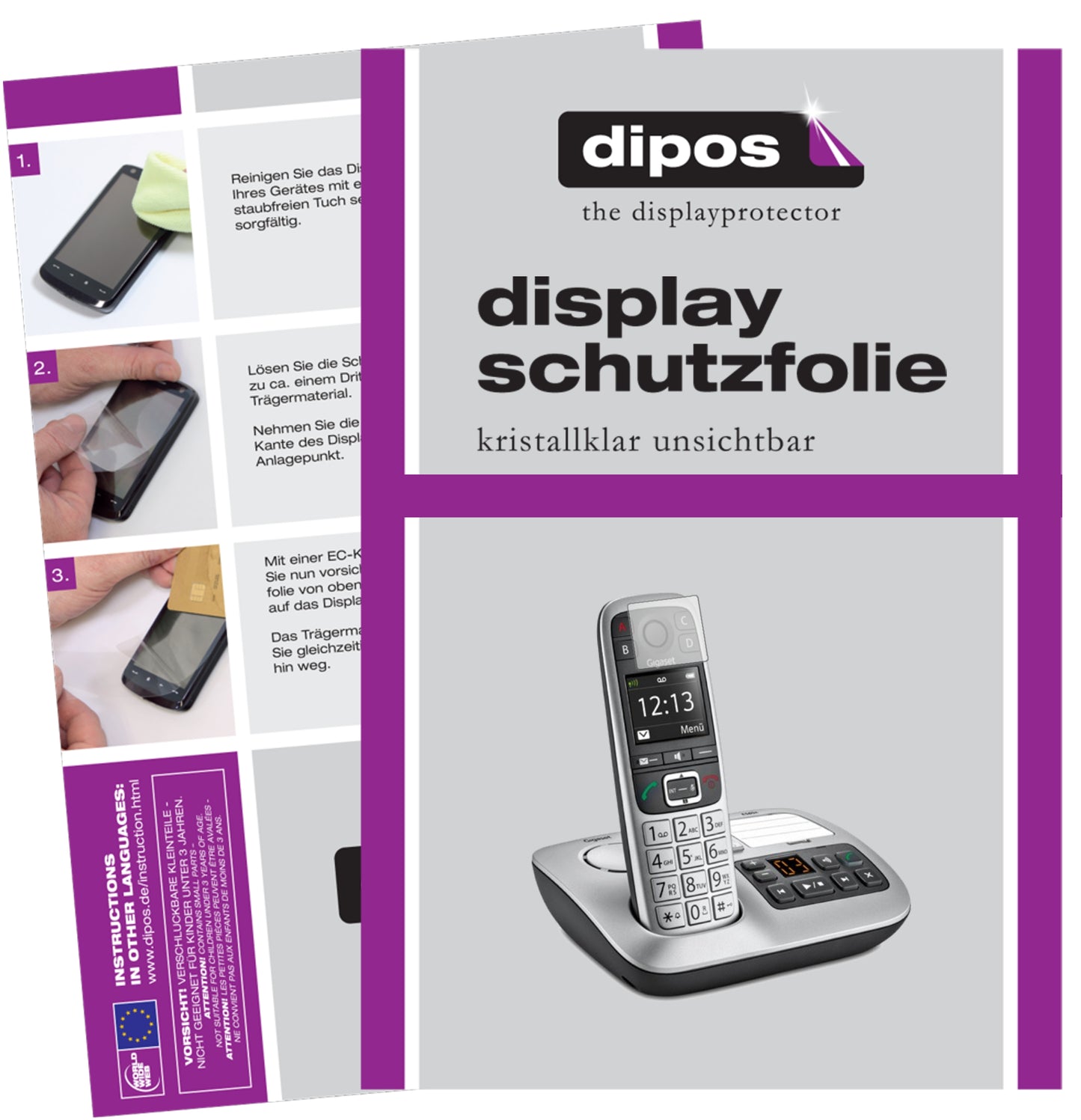 Kristallklare, dünne Schutzfolie: Kratzfest & passgenau für Gigaset-E560A Plus