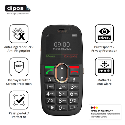 Privatsphäre-Schutz durch Sichtschutz-Folie passend zugeschnitten für Gigaset GL695