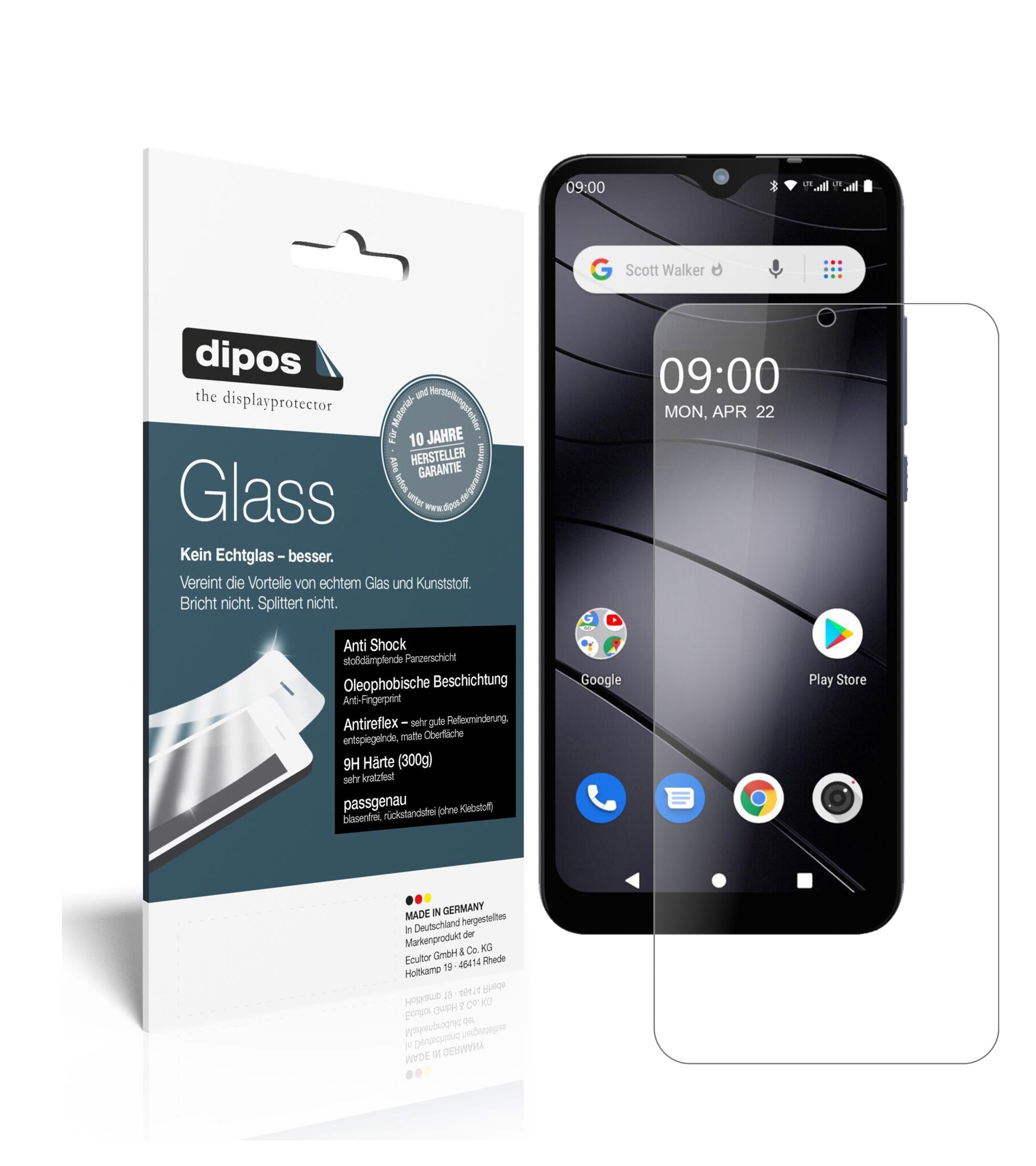 Matte Displayschutzfolie von dipos passend für Gigaset GS110, 9H kratzfest und blasenfrei montiert