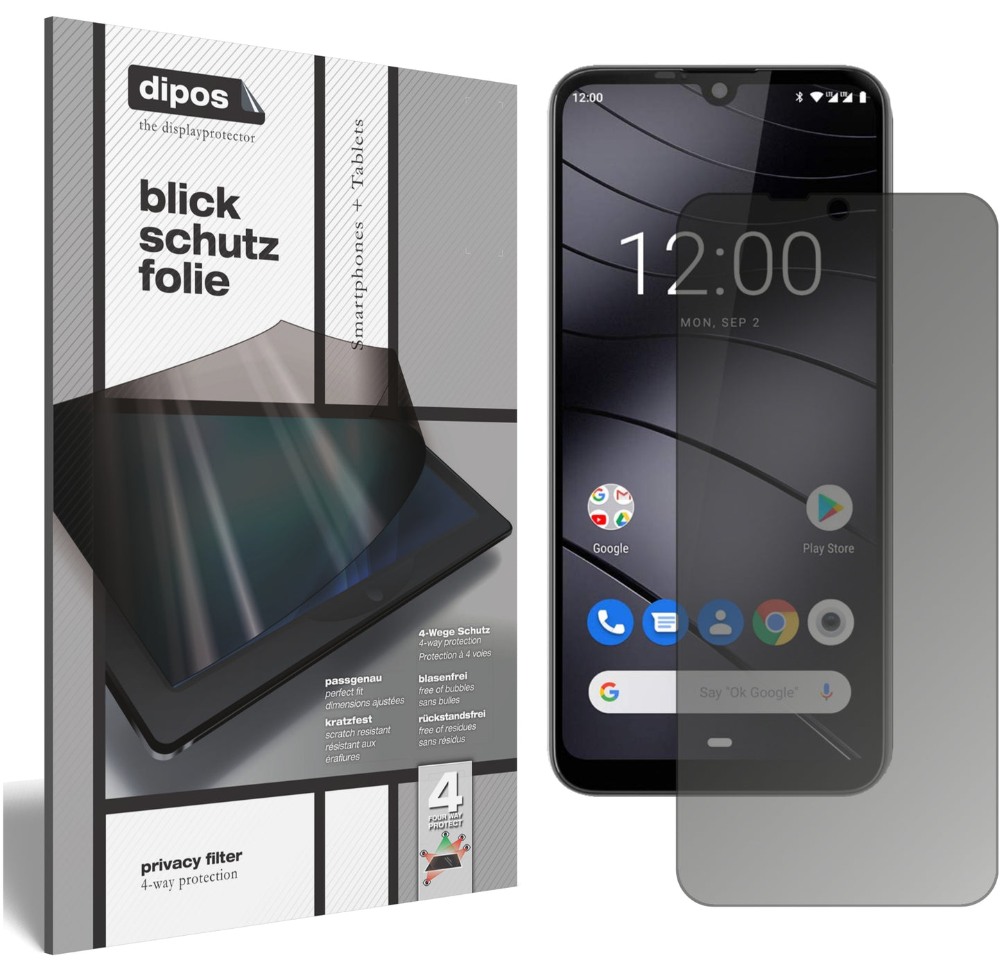 Blickschutzfolie für Gigaset GS190 matt Schutzfolie Privacy
