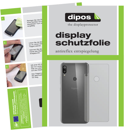 Matte Displayschutzfolie von dipos passend für Gigaset GS190 Rückseite, präziser Zuschnitt und blasenfrei montiert