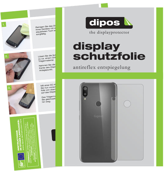 Matte Displayschutzfolie von dipos passend für Gigaset GS190 Rückseite, präziser Zuschnitt und blasenfrei montiert