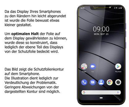 6x Schutzfolie klar für Gigaset GS195 Pummelphone Display-Schutzfolie (3x Vorderseite + 3x Rückseite)