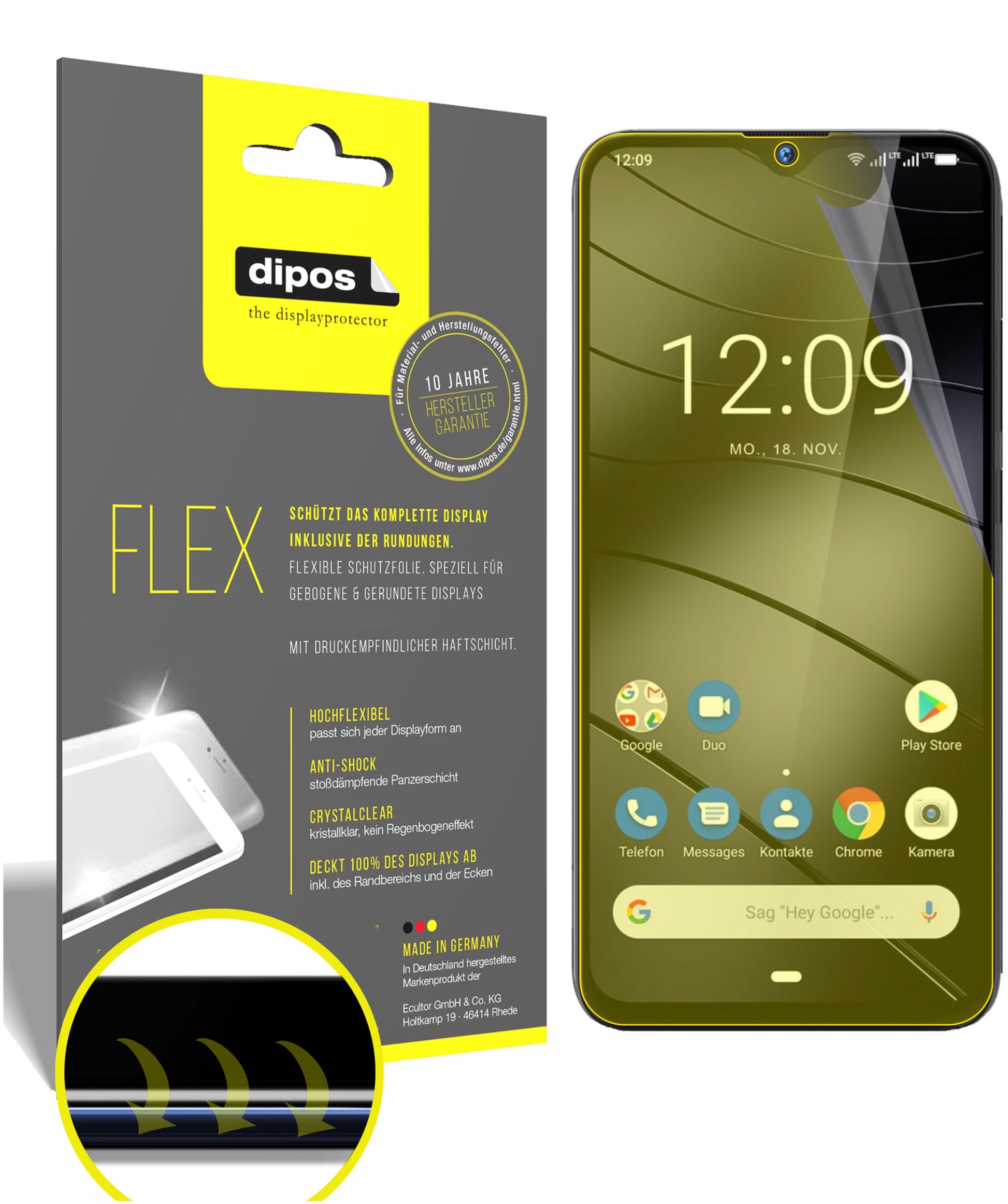 3D Full Cover Displayschutzfolie: Case-freundlicher Schutz mit perfekter Passform für dein Display. 