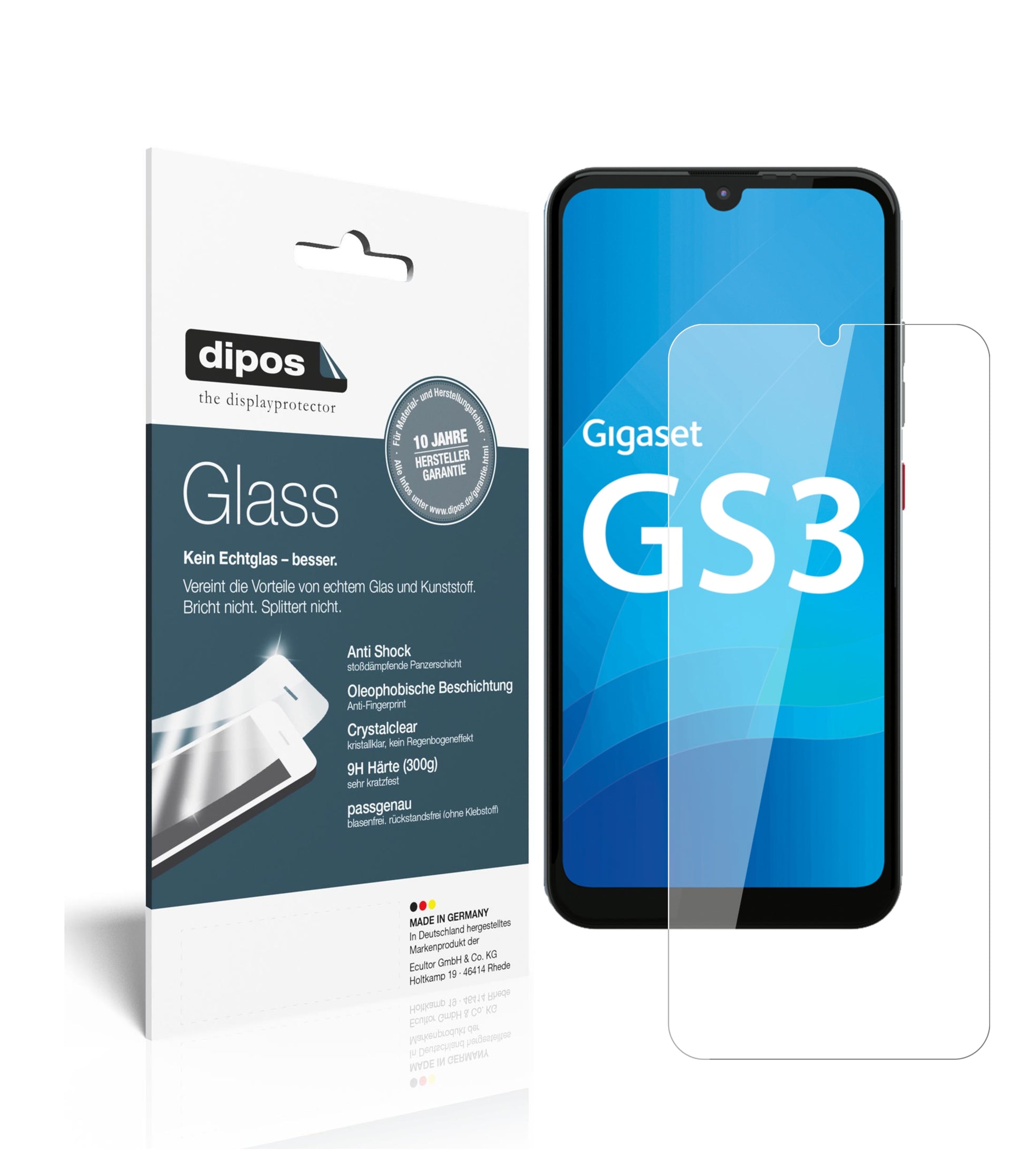 Perfekte Passform und ultimative Qualität: Unser 9H Panzerglas bietet Schutz für Gigaset-GS3