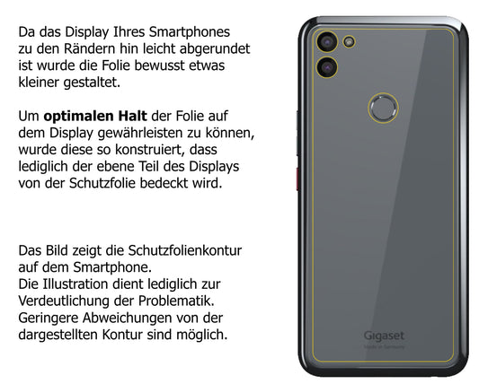 Dünne und klare Folie passend zugeschnitten für Gigaset GS5 Rückseite
