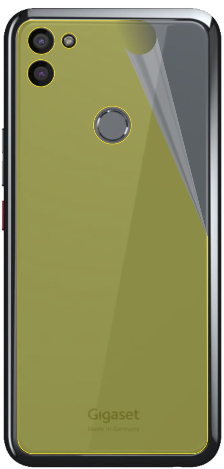 2x 3D Full Cover Schutzfolie für Gigaset GS5 Rückseite