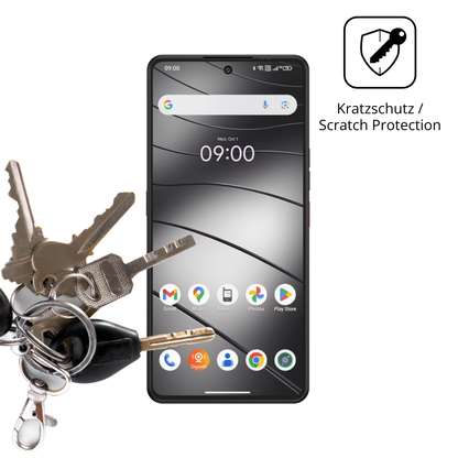 Schutz gegen Kratzer auf dem Gigaset GS6 Glas durch Schlüssel oder Ähnliches