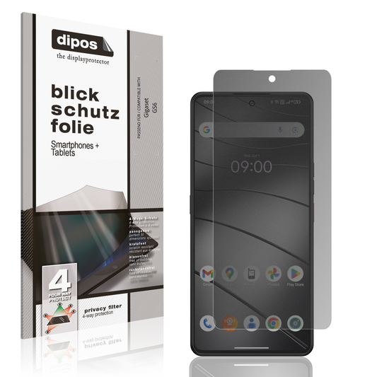 Blickschutzfolie von dipos passend für Gigaset GS6, präziser Zuschnitt und blasenfrei montiert