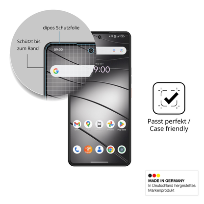 Schutzglasfolie mit optimaler Passform, zur Verwendung mit Hüllen geeignet