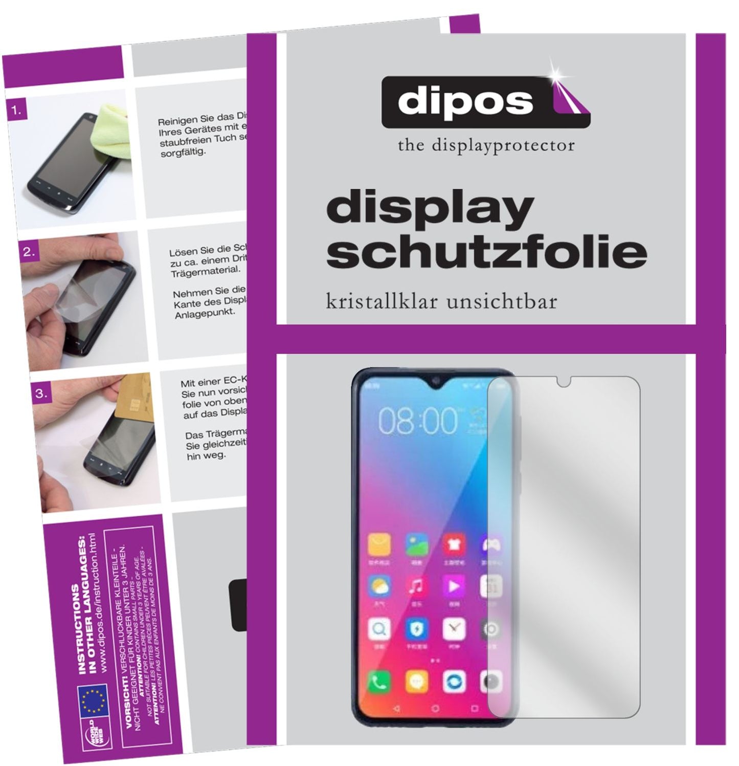 5x Schutzfolie klar für Gionee Steel 5 Display-Schutzfolie