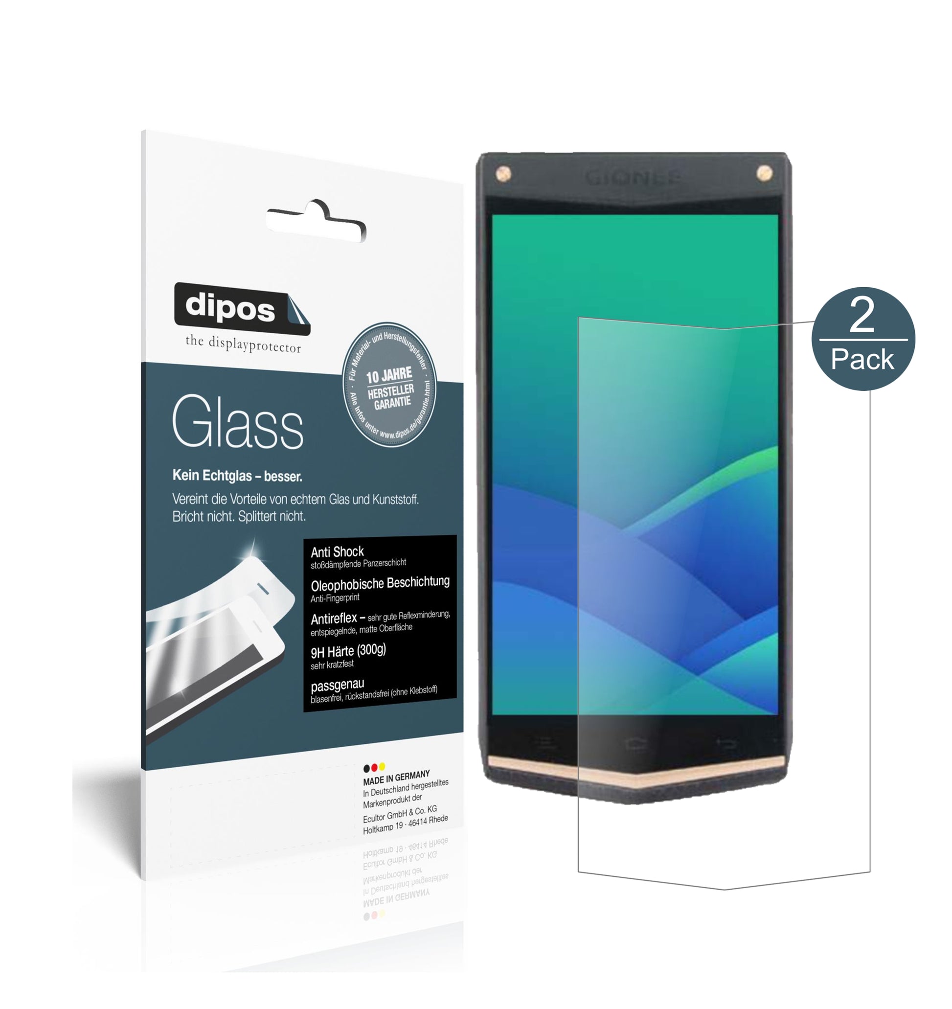 Mattes Panzerglas: Schutz vor Brüchen, Fingerabdrücken und Bildschirmblendung für Gionee-W919