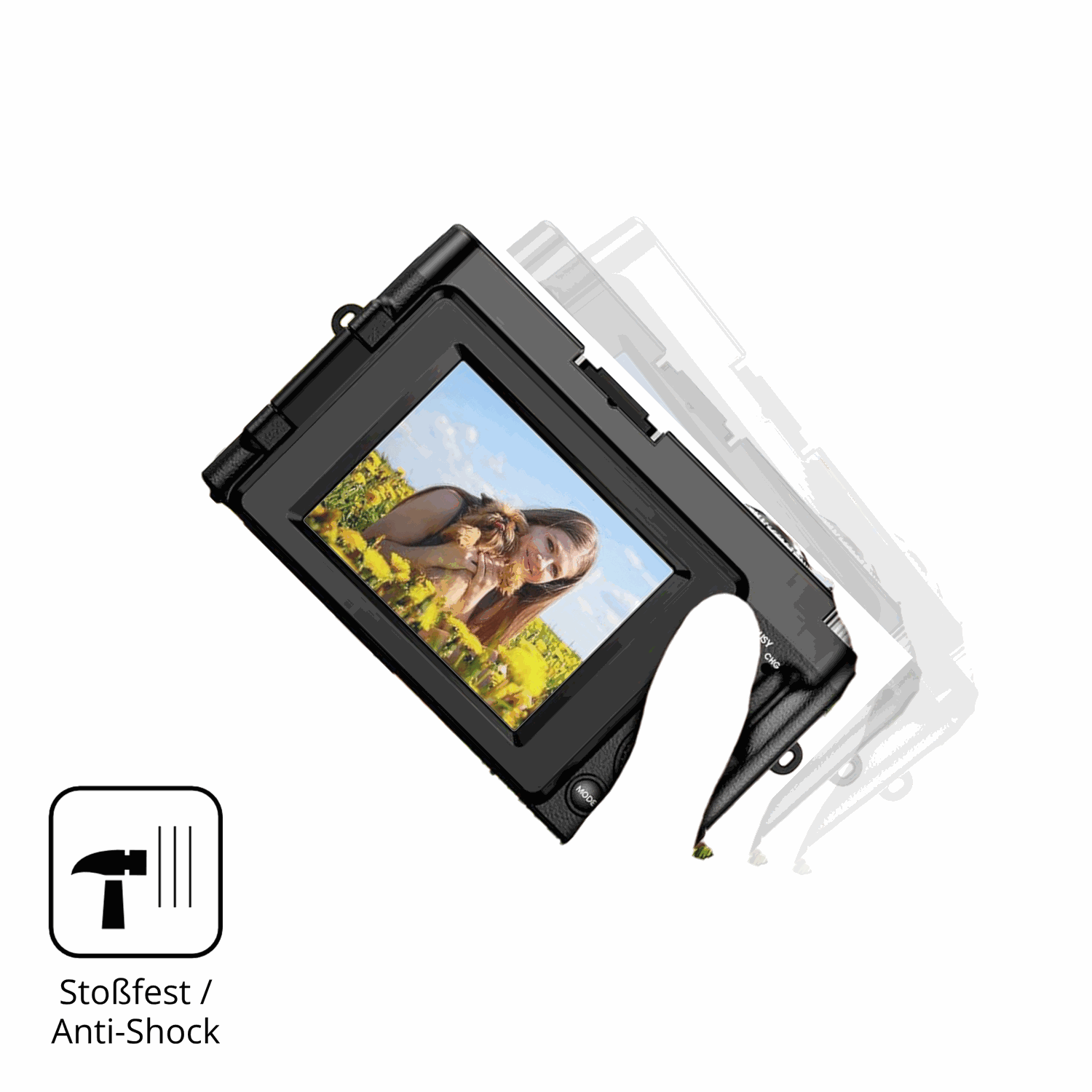 Schutz gegen Kratzer auf dem Aboobu Digitalkamera 4K 48MP 3 Zoll Glas durch Schlüssel, Stöße gegen die Tischkante oder Stürze
