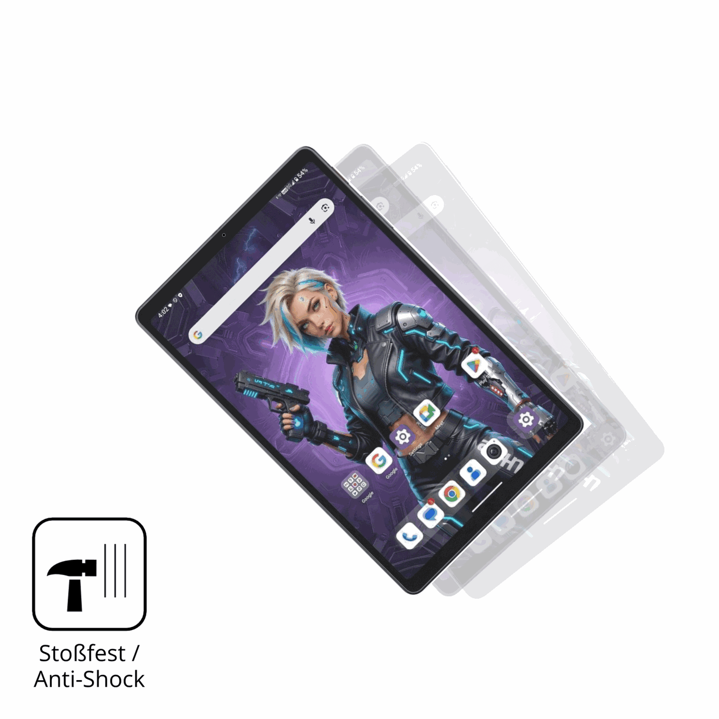 Schutz gegen Kratzer auf dem Alldocube iPlay 80 mini Ultra Glas durch Schlüssel, Stöße gegen die Tischkante oder Stürze