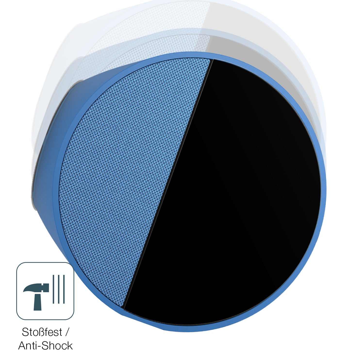 Schutz gegen Kratzer auf dem Amazon Echo Spot 2024 Glas durch Schlüssel, Stöße gegen die Tischkante oder Stürze