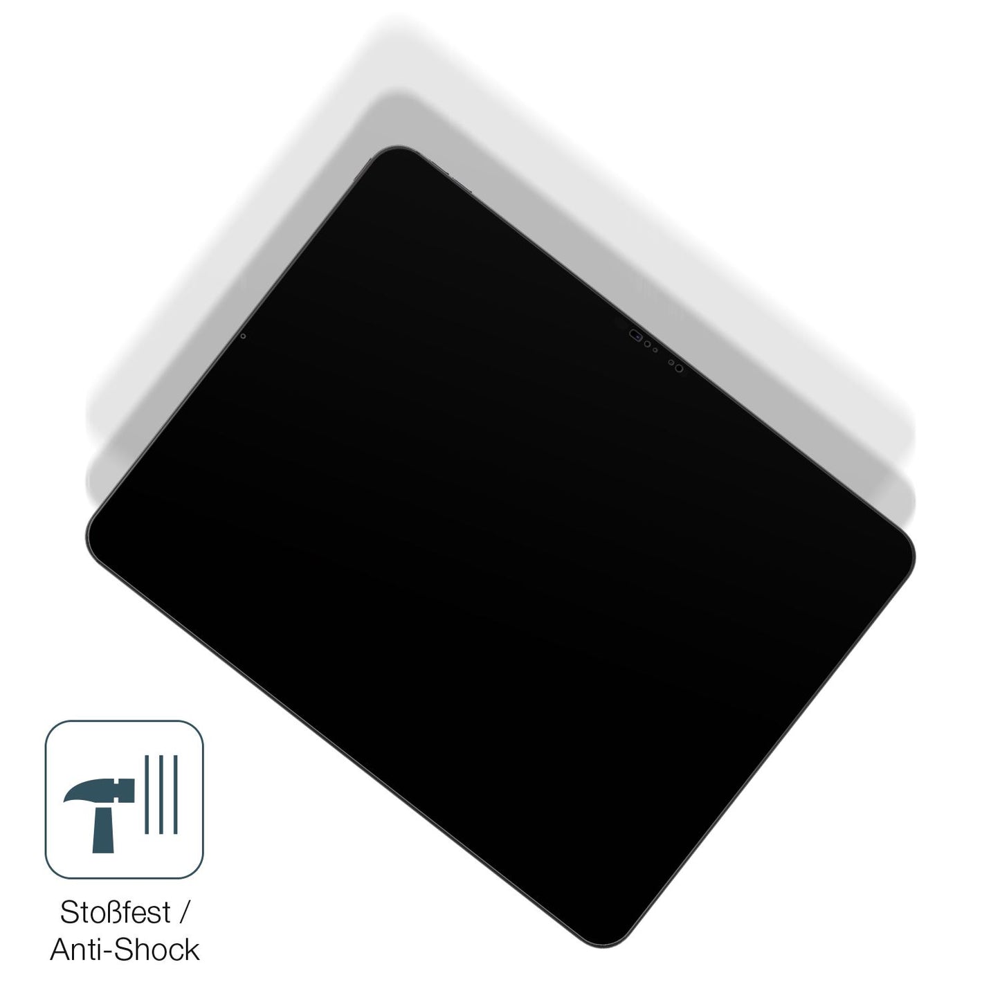 Schutz gegen Kratzer auf dem Apple iPad Pro M5 11 Zoll Glas durch Schlüssel, Stöße gegen die Tischkante oder Stürze