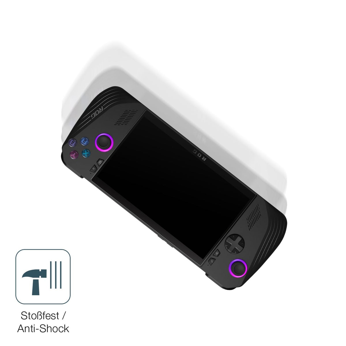 Schutz gegen Kratzer auf dem Asus Rog Ally X Glas durch Schlüssel, Stöße gegen die Tischkante oder Stürze