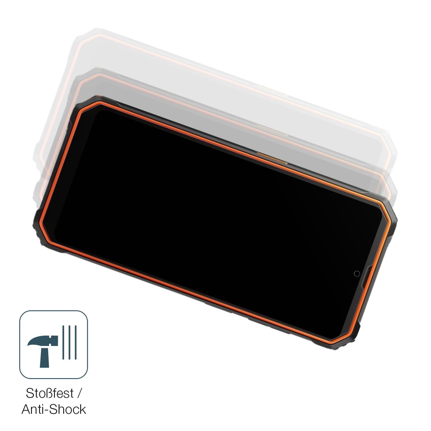 Schutz gegen Kratzer auf dem Blackview BV4800 SE Glas durch Schlüssel, Stöße gegen die Tischkante oder Stürze
