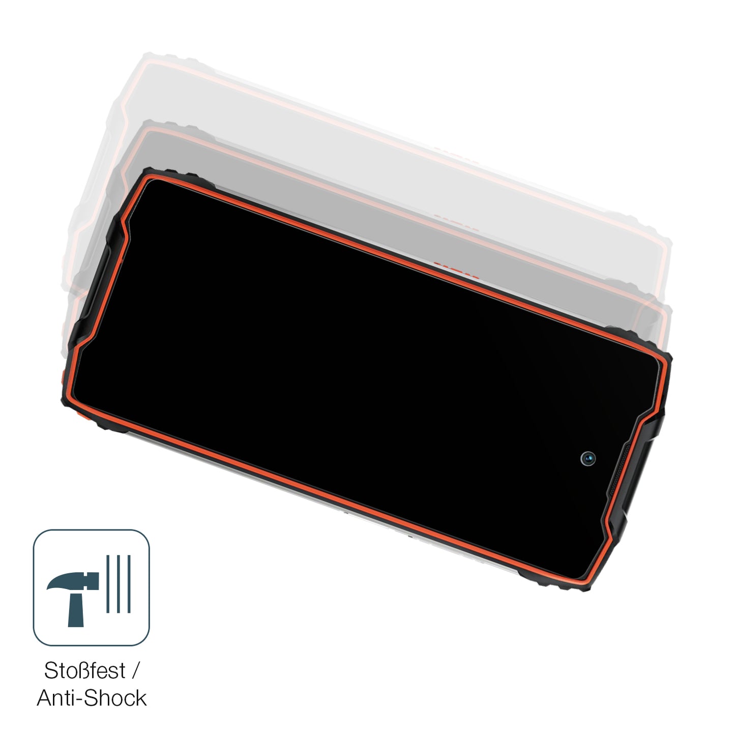 Schutz gegen Kratzer auf dem Blackview BV9300 Pro Glas durch Schlüssel, Stöße gegen die Tischkante oder Stürze