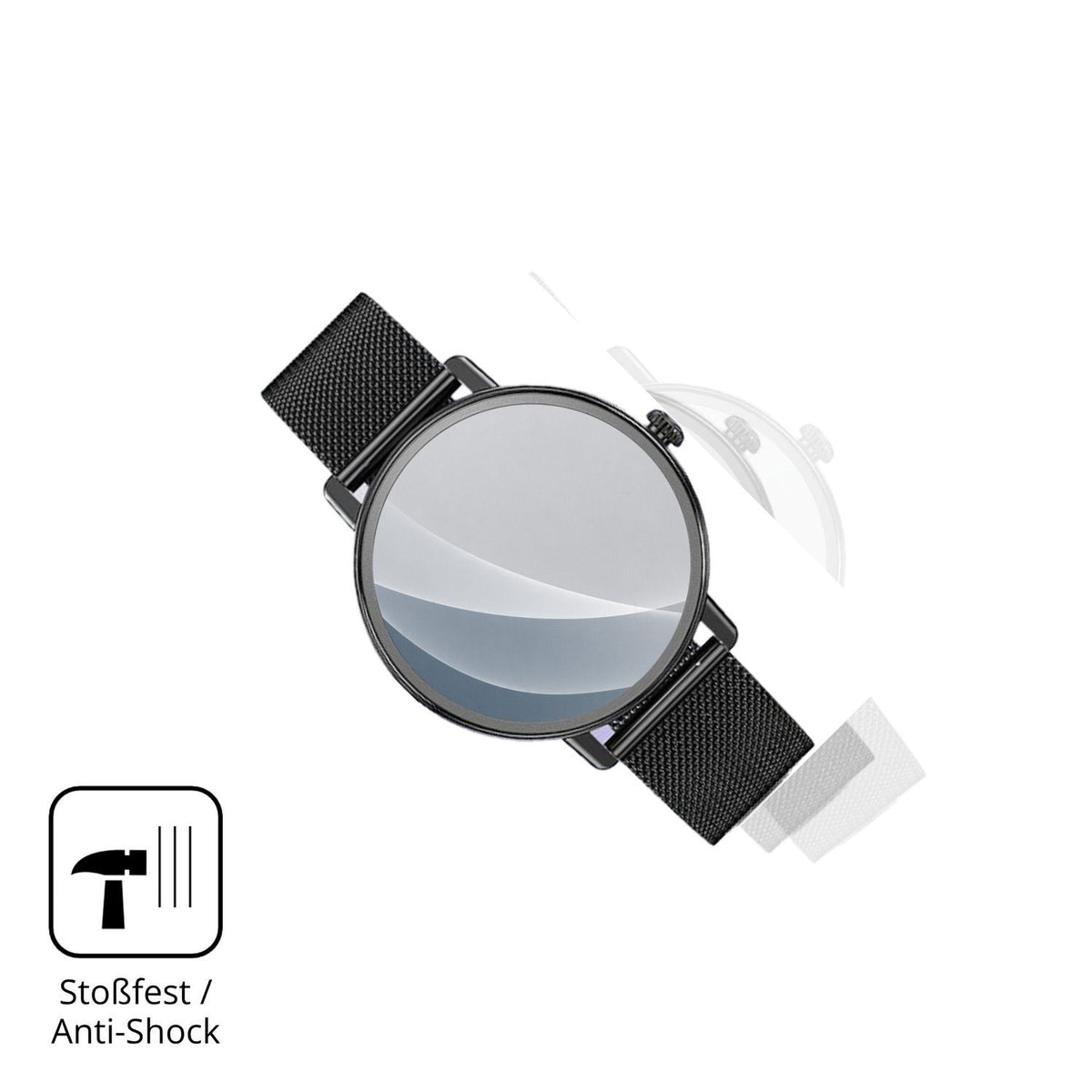Schutz gegen Kratzer auf dem Blackview X30 Glas durch Schlüssel, Stöße gegen die Tischkante oder Stürze