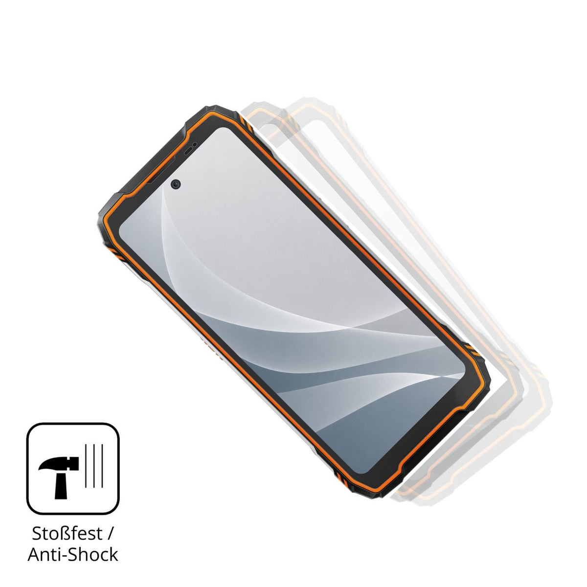 Schutz gegen Kratzer auf dem Blackview Xplore X1 Pro Glas durch Schlüssel, Stöße gegen die Tischkante oder Stürze