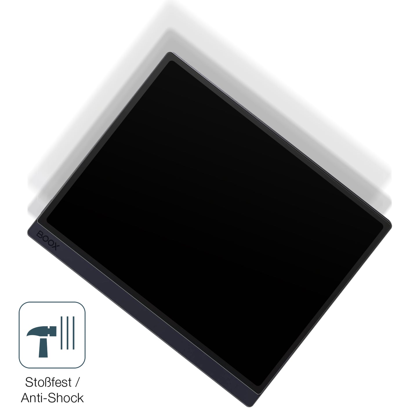 Schutz gegen Kratzer auf dem Boox GO 10.3 ePaper Glas durch Schlüssel, Stöße gegen die Tischkante oder Stürze