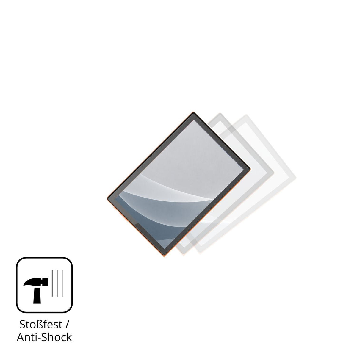 Schutz gegen Kratzer auf dem Crelander T70 Glas durch Schlüssel, Stöße gegen die Tischkante oder Stürze