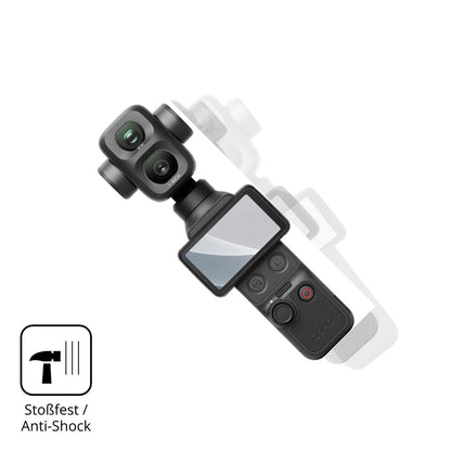 Schutz gegen Kratzer auf dem DJI Osmo Pocket 4P Glas durch Schlüssel, Stöße gegen die Tischkante oder Stürze