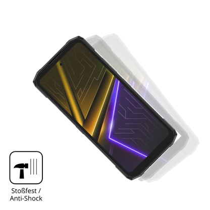 Schutz gegen Kratzer auf dem Doogee Blade 20 Max Glas durch Schlüssel, Stöße gegen die Tischkante oder Stürze