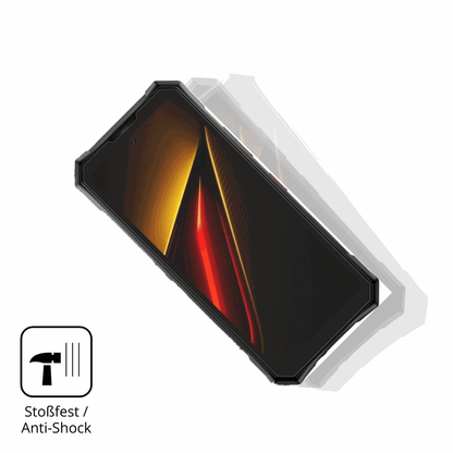 Schutz gegen Kratzer auf dem Doogee S300 Pro Glas durch Schlüssel, Stöße gegen die Tischkante oder Stürze