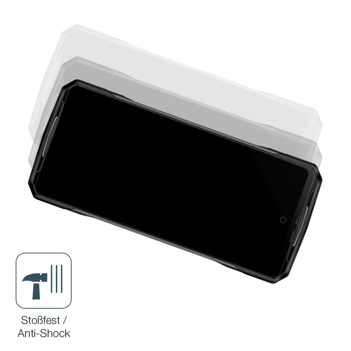 Schutz gegen Kratzer auf dem Doogee V40 Pro Glas durch Schlüssel, Stöße gegen die Tischkante oder Stürze