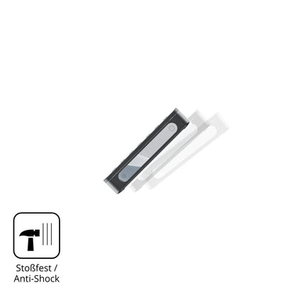 Schutz gegen Kratzer auf dem FiiO DM13 BT Glas durch Schlüssel, Stöße gegen die Tischkante oder Stürze