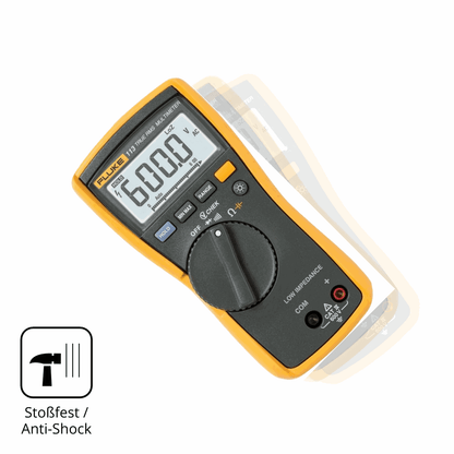 Schutz gegen Kratzer auf dem Fluke MultiMeter 113 Glas durch Schl�ssel, St��e gegen die Tischkante oder St�rze