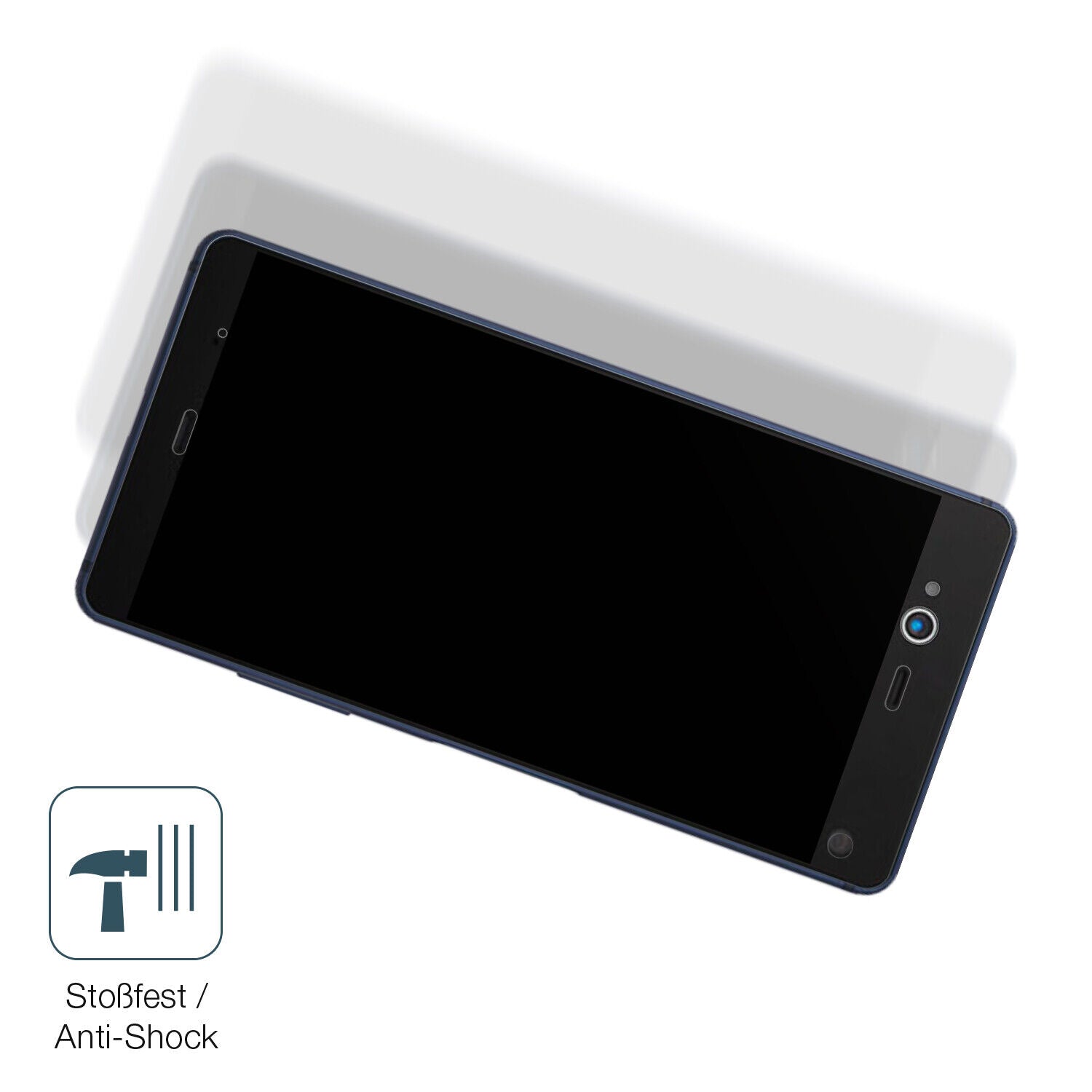 Schutz gegen Kratzer auf dem Fujitsu Arrows NX F-01K Glas durch Schlüssel, Stöße gegen die Tischkante oder Stürze