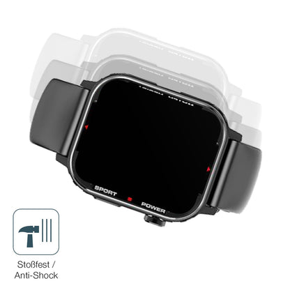 Schutz gegen Kratzer auf dem G96 Smartwatch Glas durch Schlüssel, Stöße gegen die Tischkante oder Stürze