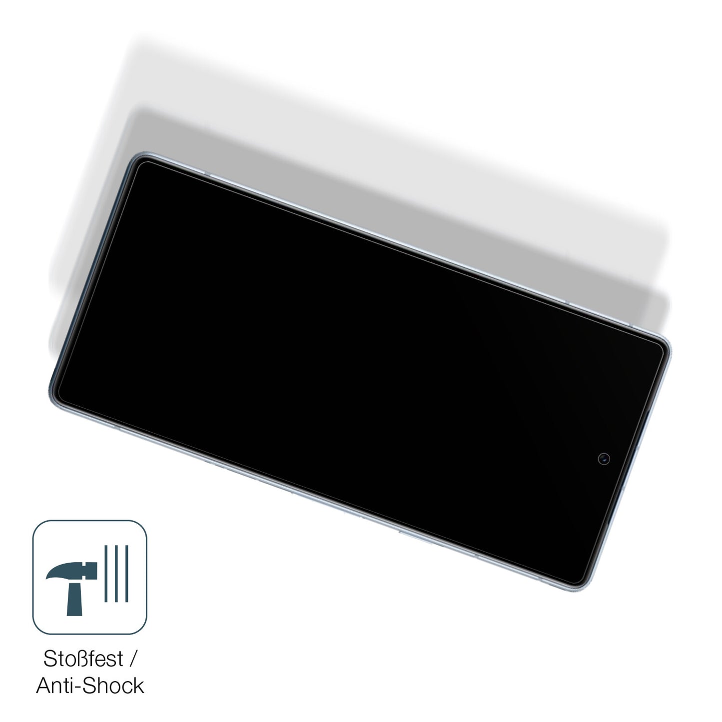Schutz gegen Kratzer auf dem Google Pixel 7a Glas durch Schlüssel, Stöße gegen die Tischkante oder Stürze