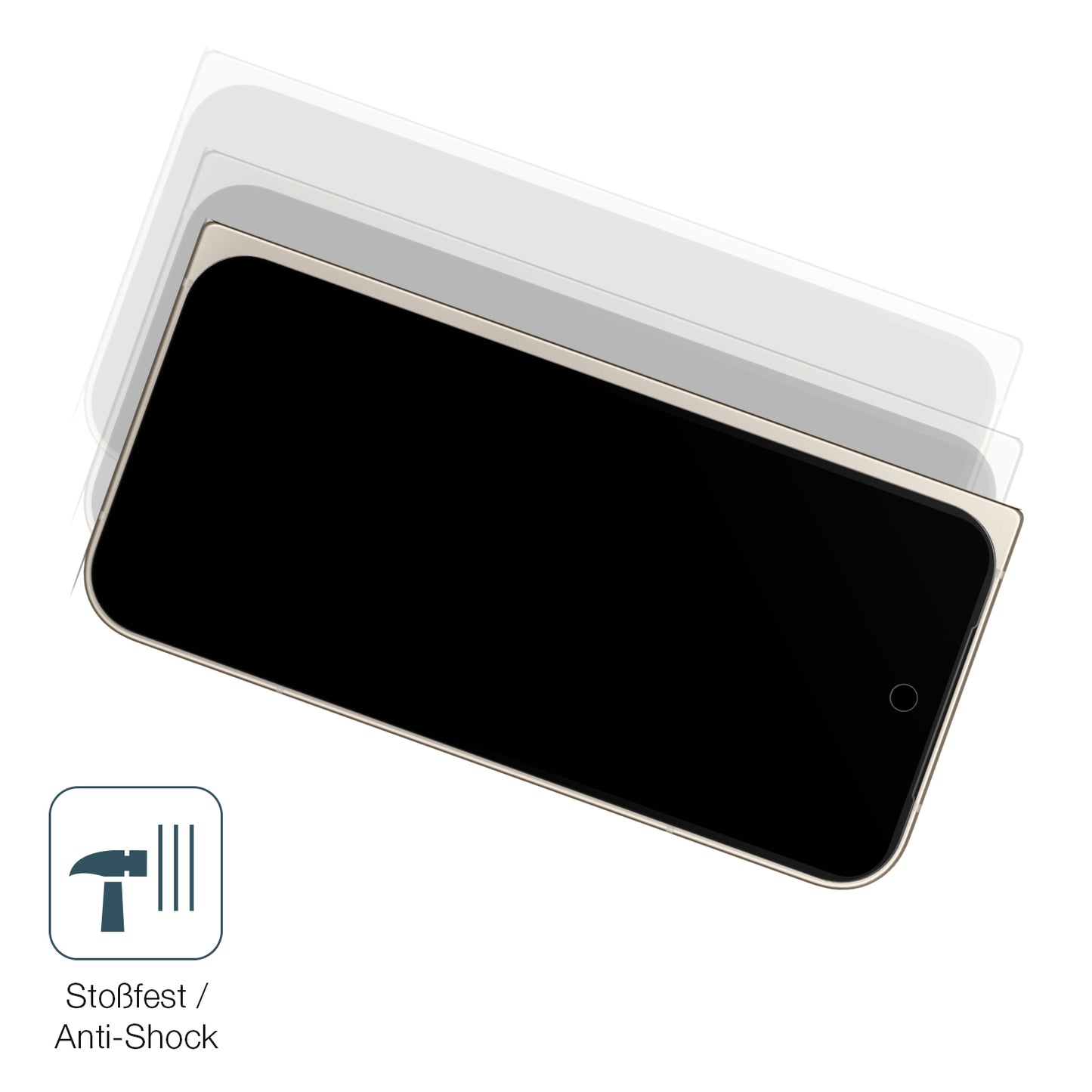 Schutz gegen Kratzer auf dem Google Pixel 9 Pro Fold Glas durch Schlüssel, Stöße gegen die Tischkante oder Stürze