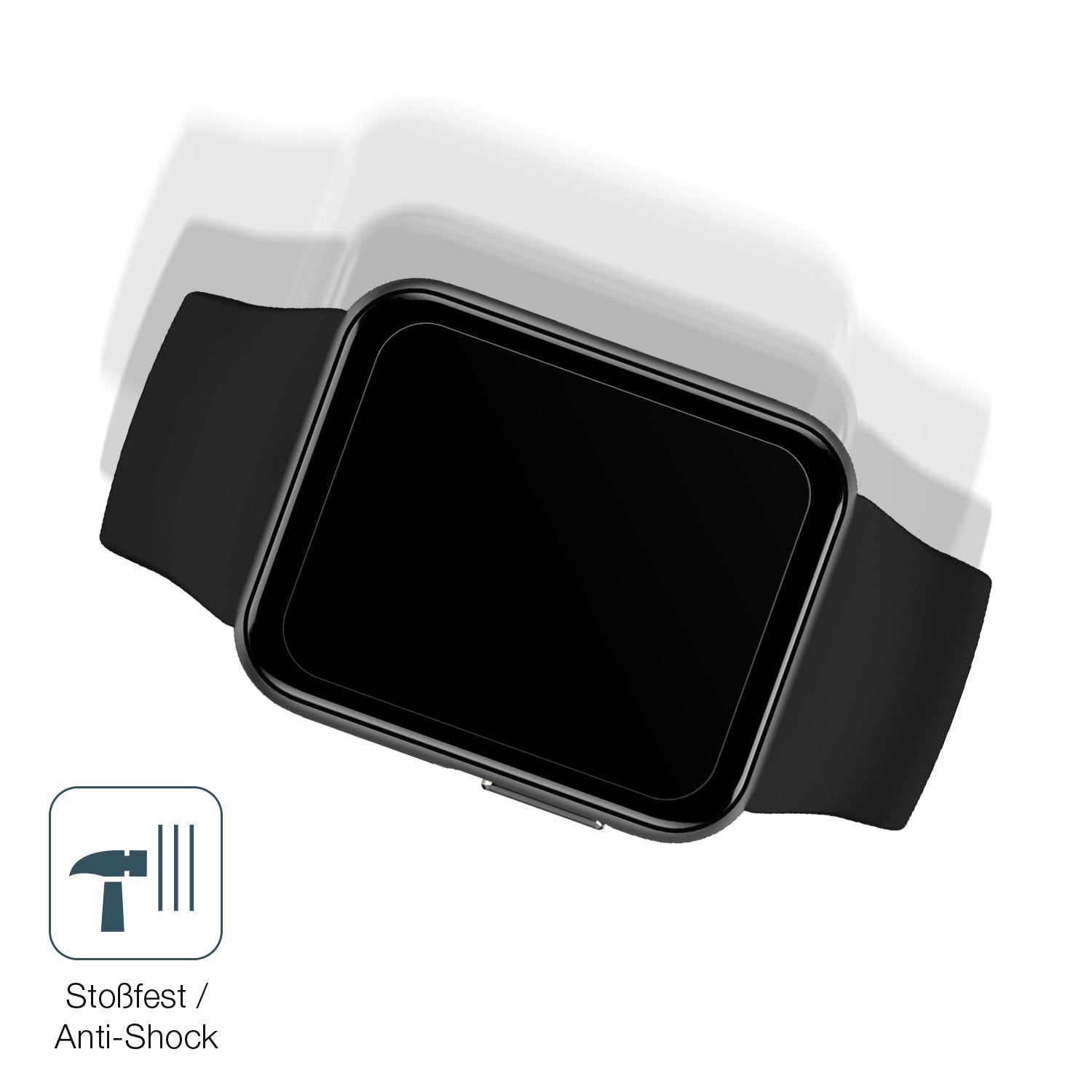 Schutz gegen Kratzer auf dem GRV Smartwatch Glas durch Schlüssel, Stöße gegen die Tischkante oder Stürze