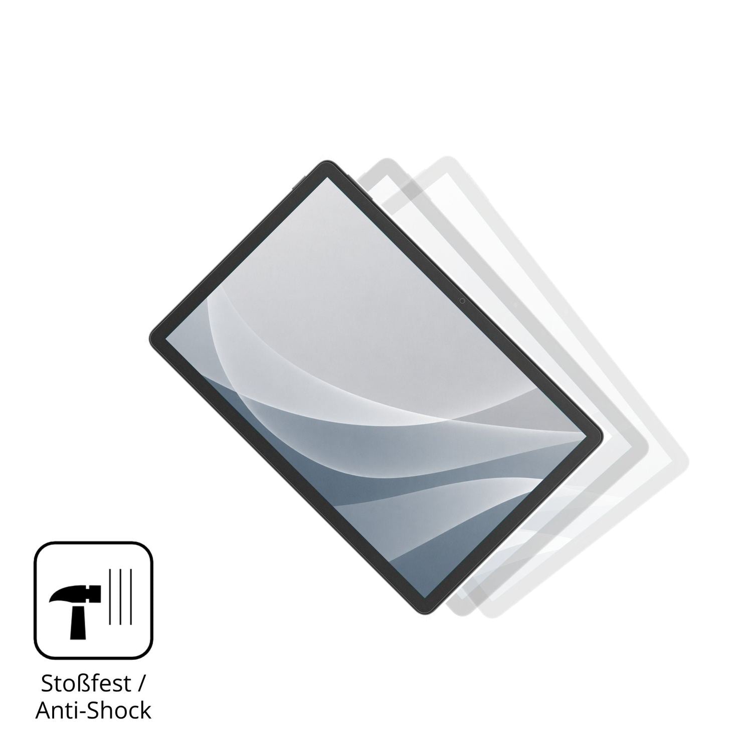 Schutz gegen Kratzer auf dem HTC Tab A101 Plus Glas durch Schlüssel, Stöße gegen die Tischkante oder Stürze