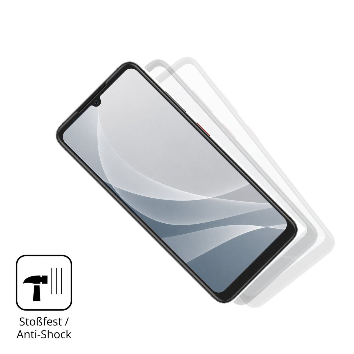 Schutz gegen Kratzer auf dem HTC Wildfire E7 Life Glas durch Schlüssel, Stöße gegen die Tischkante oder Stürze