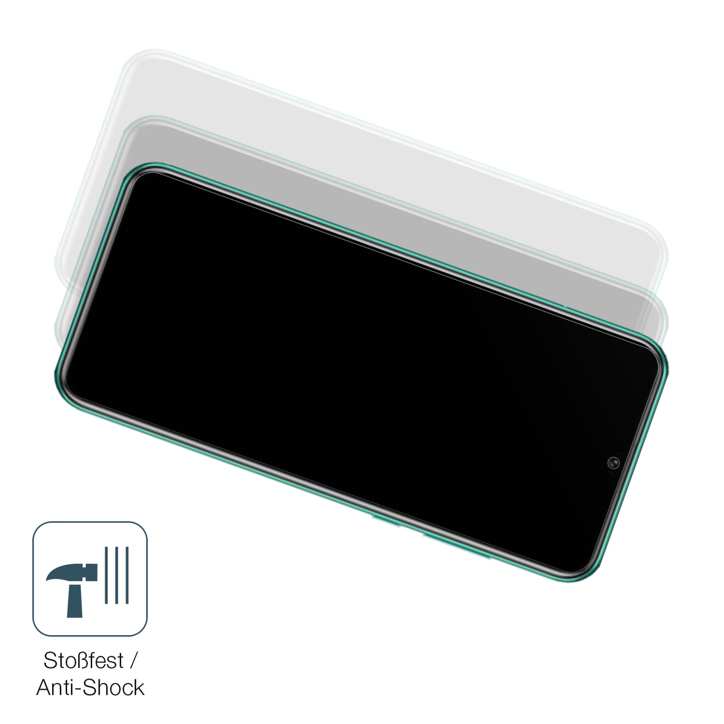 Schutz gegen Kratzer auf dem Huawei Enjoy 50 Pro Glas durch Schlüssel, Stöße gegen die Tischkante oder Stürze