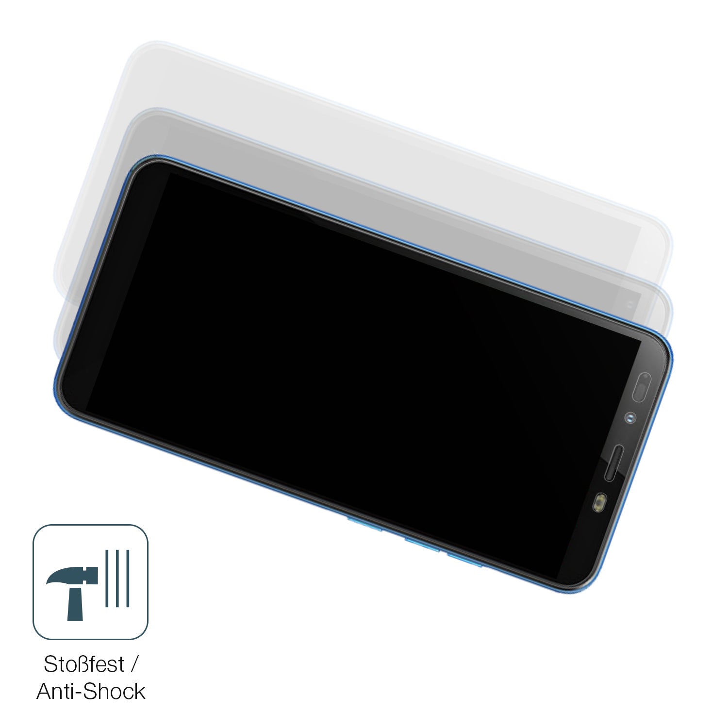 Schutz gegen Kratzer auf dem Infinix Smart 2 Glas durch Schlüssel, Stöße gegen die Tischkante oder Stürze