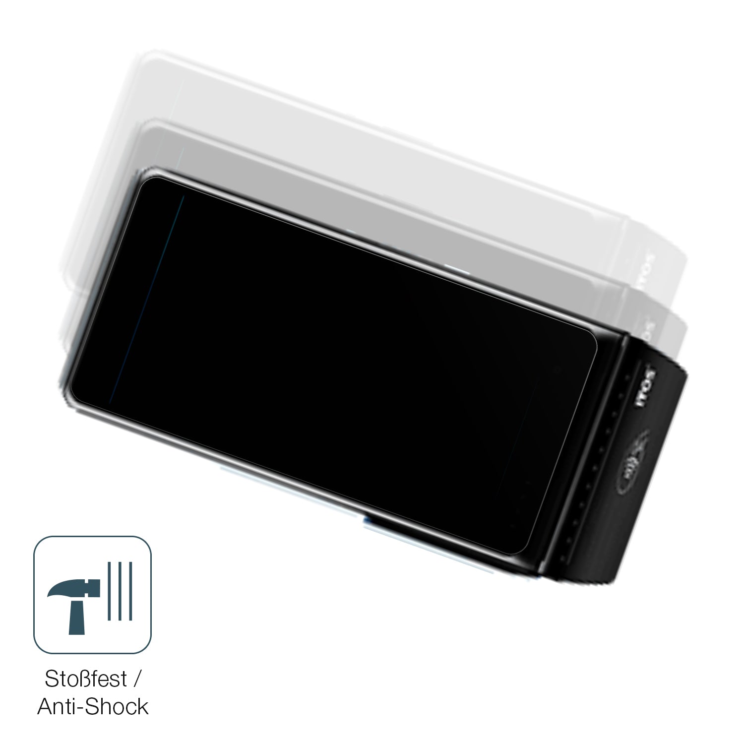 Schutz gegen Kratzer auf dem Itos CM5 Glas durch Schlüssel, Stöße gegen die Tischkante oder Stürze