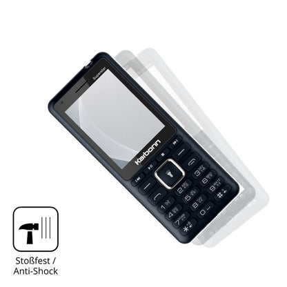 Schutz gegen Kratzer auf dem Karbonn K111 Superstar Glas durch Schlüssel, Stöße gegen die Tischkante oder Stürze