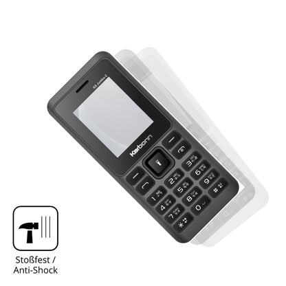 Schutz gegen Kratzer auf dem Karbonn K5 Jumbo 2 Glas durch Schlüssel, Stöße gegen die Tischkante oder Stürze