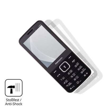Schutz gegen Kratzer auf dem Karbonn K880 Glas durch Schlüssel, Stöße gegen die Tischkante oder Stürze