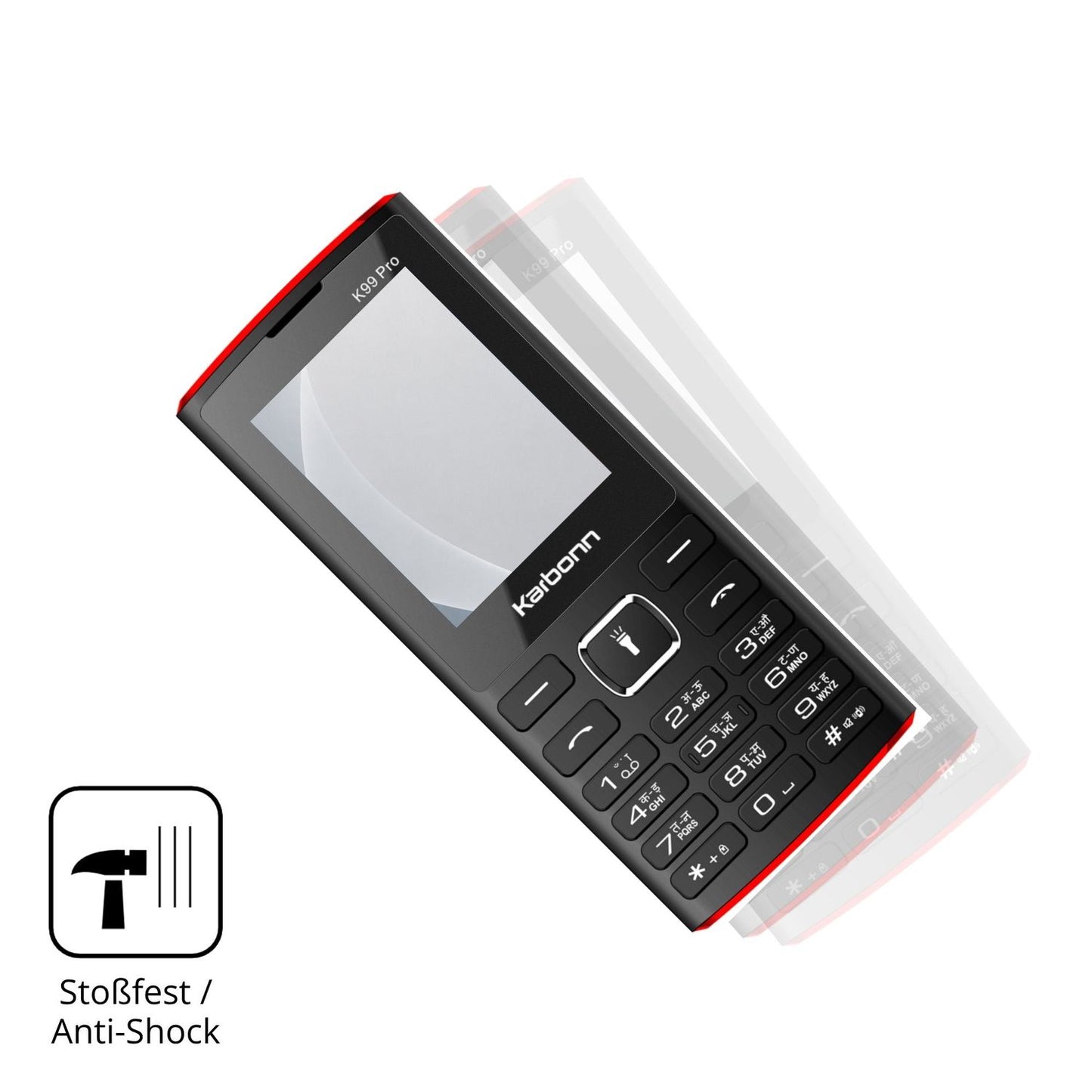 Schutz gegen Kratzer auf dem Karbonn K99 Pro Glas durch Schlüssel, Stöße gegen die Tischkante oder Stürze