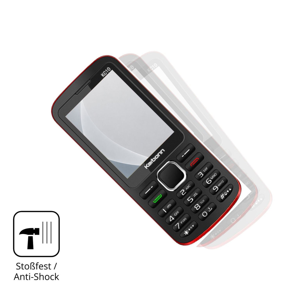 Schutz gegen Kratzer auf dem Karbonn KC10 Glas durch Schlüssel, Stöße gegen die Tischkante oder Stürze